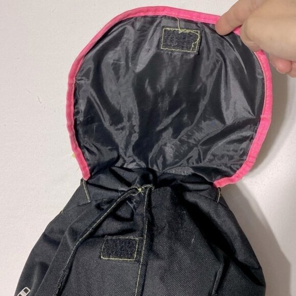 Vintage Black With Neon Graphic Book Bag Backpack - Picture 5 of 14